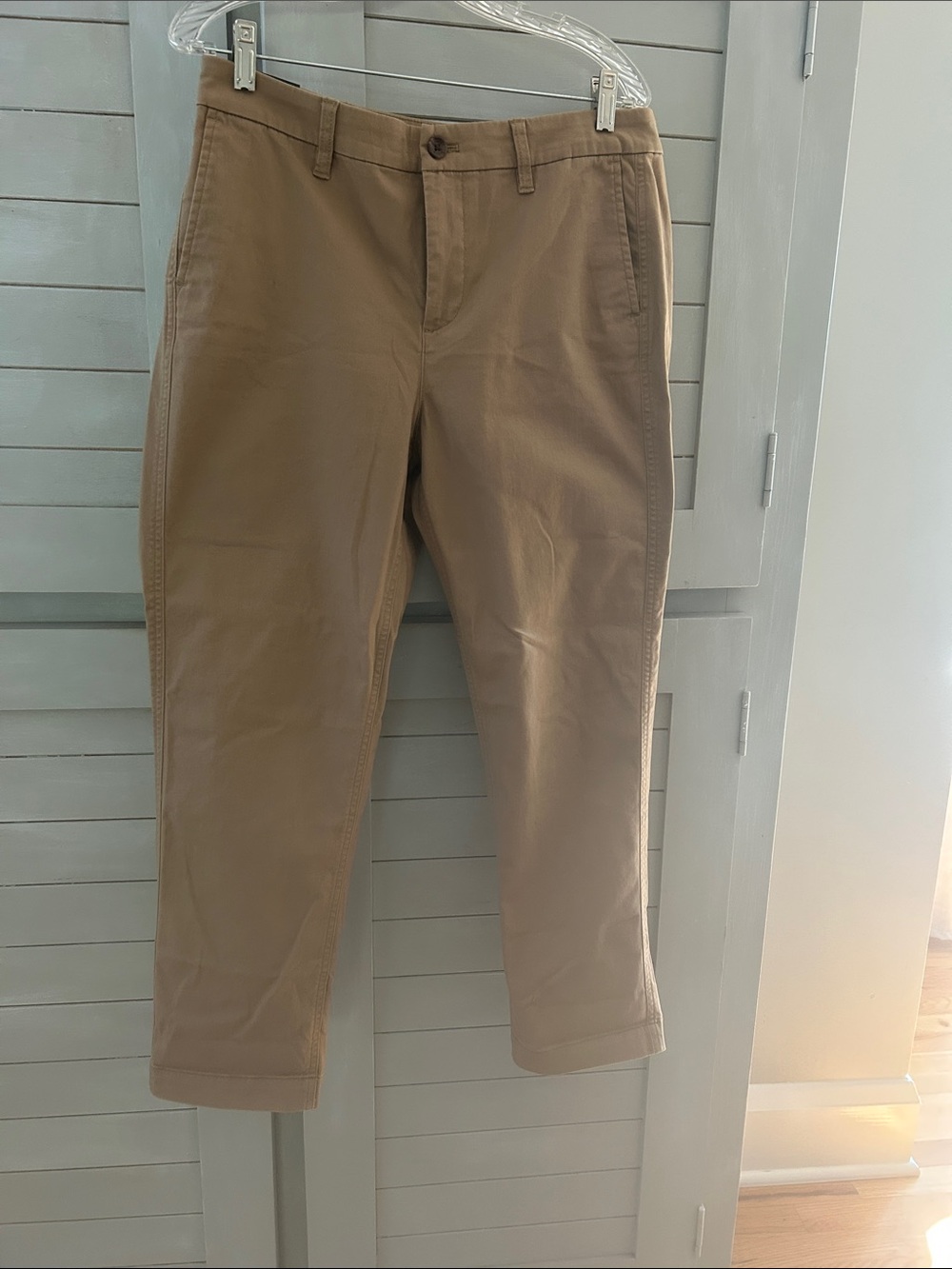 J. Crew Straight-Leg Chinos in Khaki Brown